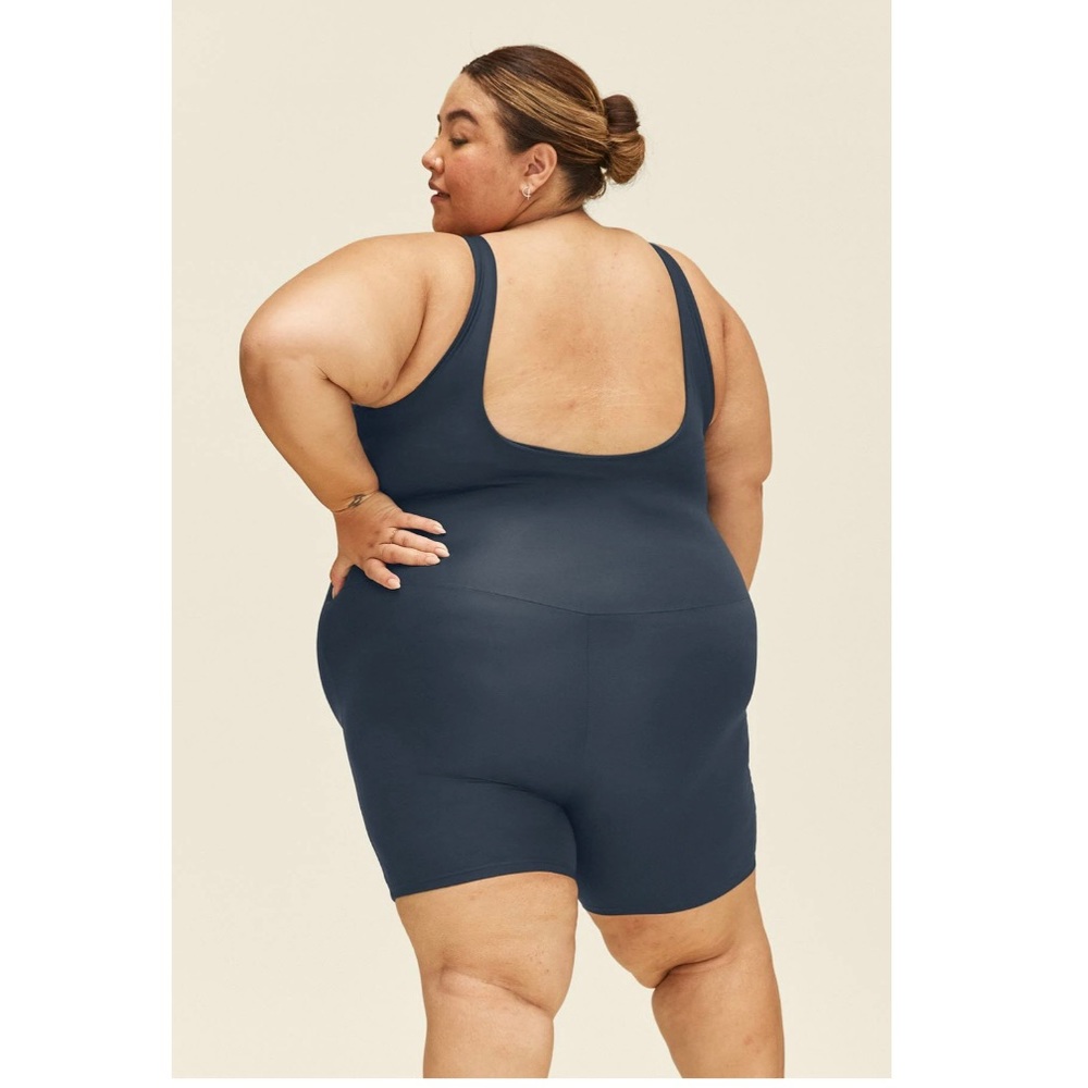 Girlfriend Collective Bike Unitard Navy Sz 4XL